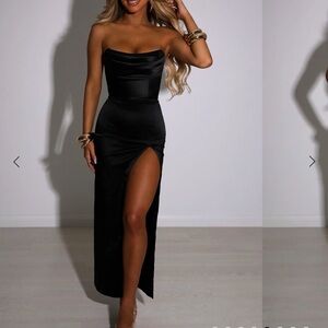 NWT BABYBOO Black size Small Maxi dress with slit